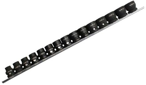US PRO INDUSTRIAL 15pc 1/2 dr 6pt Stubby Impact Sockets Socket Set 10-24mm 3948