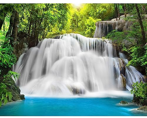 murando - Fototapete Premium-Vlies Wasserfall Vlies Tapeten Wandtapete XXL Moderne Wanddeko Design Wand Dekoration Wohnzimmer Schlafzimmer Büro Flur Natur Landschaft