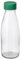 2 X Water bottle, clear glass/green, 0.5 l