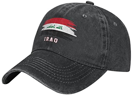 452 Damen Herren Baseball Kappe Mütze Irak-Flaggen-Iraker Outdoor Hut Vintage Baseballkappe Verstellbar Distressed Basecap Für Kletter Draussen Laufen