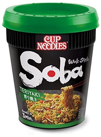NISSIN Cup Soba Noodles Teriyaki Instant Soba 1 Person 90 g Pack of 3