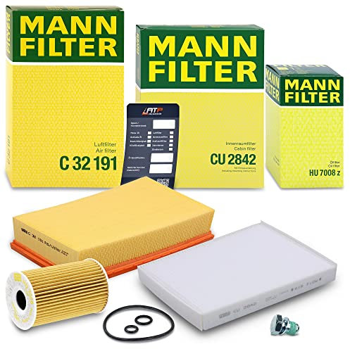 MANN-FILTER Inspektionspaket Filterset 1x Ölfilter, 1x Luftfilter, 1x Innenraumfilter, Kompatibel mit VW MULTIVAN T5, MULTIVAN T6, TRANSPORTER T5, TRANSPORTER T6 / CARAVELLE T6
