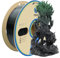 YOUSU Seide zweifarbiges PLA-Filament 1,75 mm 1kg, Maßgenauigkeit +/- 0,03 mm 3D-Druckerfilament, verwendet für 4D-Drucker, echte Seide zweifarbig Schwarz Grün