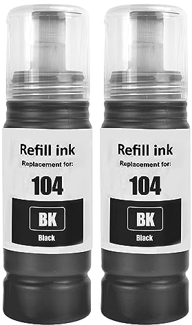 E104 Tinte Kompatibel mit E104 Tintenpatronen Nachfülltinte für ET-1810 ET-2810 ET-2820 ET-2870 ET-2814 ET-2815 ET-2825 ET-2826 ET-2830 ET-2840 ET-2862 ET-2870 ET-2876 ET-4800 ET-4810 ET-2710(2P)