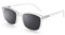 DOOViC Sun Reading Glasses Transparent/Square Smoke Lens Large Frame Readers Glasses for Men/Women +1.25