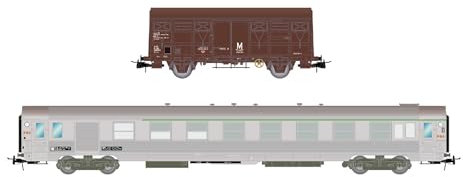Jouef HJ4183 SNCF-Wartungszug mit 2 Einheiten, einschließlich 1 x DEV INOX Rolling Stock – Reisezugwagen