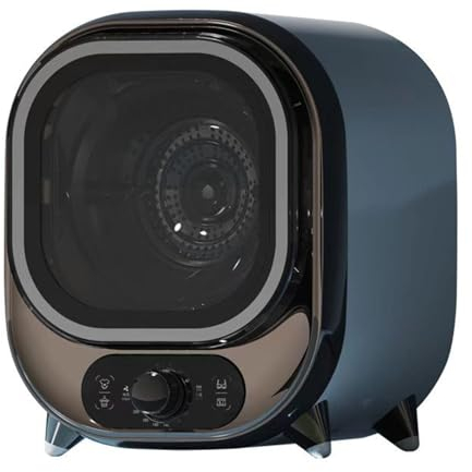Hydravex Wäschetrockner mit Sensor-Trocknung, kompakter 450-W-Wäschetrockner mit Abluftkanal und Edelstahlwanne, tragbarer Wäschetrockner für Wohnung, Zuhause, Wohnheim, Wohnmobil,Blue1