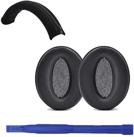 Aiivioll Ear Pads Replacement, Earpads + Headband Cover for Sennheiser HD 4.50BT, HD 4.50, HD 4.50BTNC, HD 4.50SE, HD 4.40BT, HD 4.30G, HD 458BT, HD 450, HD 450BT, HD 400S, HD 350BT Headphones (Black)