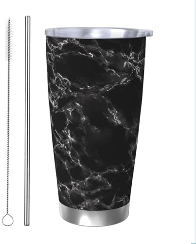 HDTVTV Marble Pattern Insulated Water Bottle 20 Oz Stainless Steel Mug Vacuum Tumbler Water Flask
