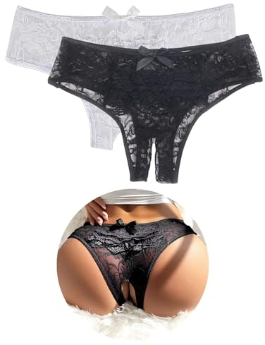 ohyeahlady Perizoma Donna Sexy Hot Aperto Mutande Curvy Taglie Forti | Slip Con Buco,String Tanga Aperto,Mutande Brasiliana,Intimo Seducente,Bikini,Lingerie Curvy,Costume,Biancheria Intima，1/2/4Pz
