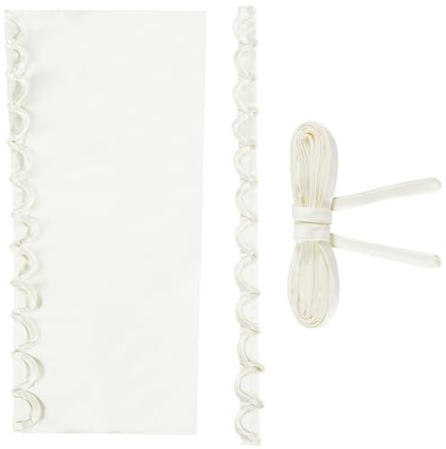GORGECRAFT Satin Corset Back Kit Wedding Gown Corset Kit Zipper Replacement Adjustable Back Zipper Extender Fabric Lace-up Loops Ties Ribbons for Formal Prom Bridal Evening Dress, Ivory