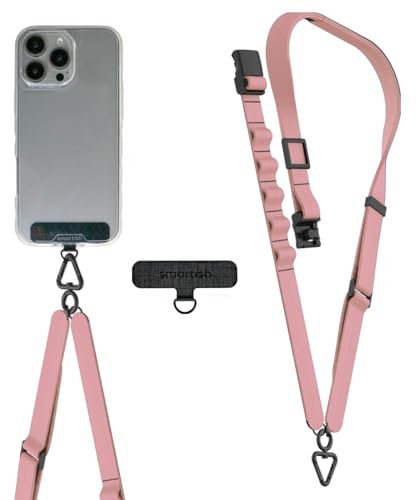 Smartish Handy-Umhängeband – Universal-iPhone-Halterung mit abnehmbarem Schultergurt mit Aufbewahrungsschlaufen, Fidlock, Einsatz für Handyhüllen, iPhone, Galaxy, Pixel, Mauve It oder Lose It