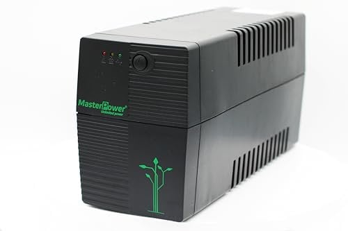 Master Power Système d'alimentation sans Interruption UPS 900 VA, Tension de Sortie constante 480W, 2 fiches Schuko