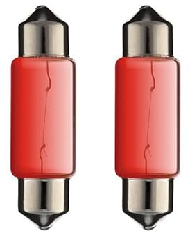 cyclingcolors 2x Ampoule 5W 10X36 24V ROUGE camion fourgon voiture tracteur véhicule agricole