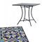 Hochwertiger Outdoor Mosaik Tisch Mosaiktisch Gartentisch Gartenmöbel Outdoortisch Bistrotisch wetterfest 77x7xH70cm