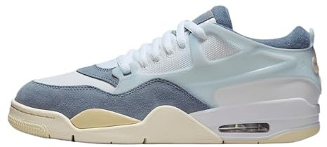 Air Jordan 4 RM Scarpe Uomo (FQ7939-101, Bianco/Blu Diffuso/Ashen Slate/Prism Pink), Bianco/Blu diffuso/Ardesia cenere/Rosa prisma, 44.5 EU