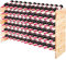 GOPLUS Casier à vin pour 72 Bouteilles, Range Bouteille Vin en Bois de Pin Massif, 6 Étagères Modulaires Installation DIY, Style Naturel, 119 x 29 x 71,5CM