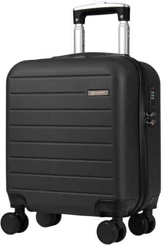 Rocklands® Suitcase for Easyjet Cabin Bag Size 45x36x20, Carry-ons, Small Carry on Suitcase, Lightweight Hand Luggage Underseat 28L (Black, 45 x 36 x 20 cm)