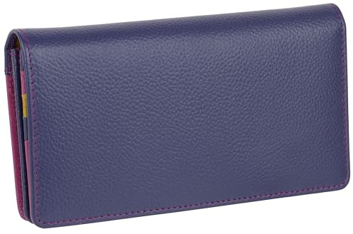 Golunski Leather Ladies Matinee Purse/Wallet RFID Protected - Navy Multi
