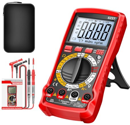 Niesel Digitales Multimeter-Set für Autobatterie, Spannungsprüfer, für Schaltungen im Auto, Steckdose, elektrische Anwendungen, Werkstatt, Haus, Industrie, Garage