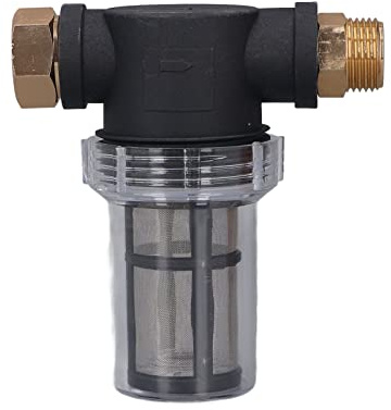 AOWINHIT Prefiltro per Acqua per Tutta la Casa, Filtro per Sedimenti, Filtro per Tubo da Giardino, per Idropulitrice, Protegge le Parti, Uso Domestico, Plastica Tecnica