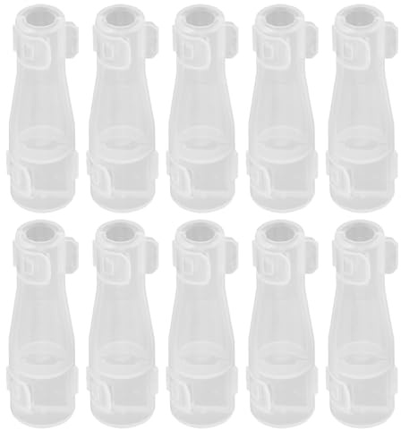 SEWACC Protection Pinceaux Maquillage 10 Pièces Taille N°5 Plastique Transparent Anti-poussière pour Maquilleuses Professionnelles et Amateurs Usage Quotidien