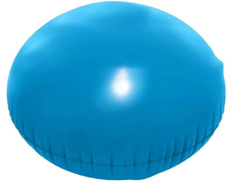 Tapis de piscine gonflable de qualité supérieure pour protection de piscine - 120 cm ou 150 cm en PVC avec corde de fixation de 3 m, bleu