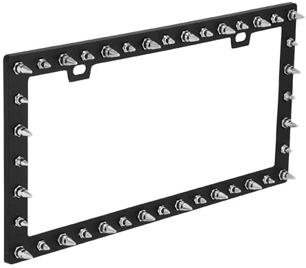Bell Automotive 22-1-46117-8 Universal Chrom Spike Design Kennzeichenrahmen