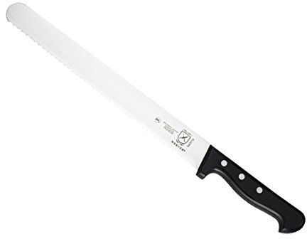 Mercer Culinary Renaissance 11-Inch Revited Slicer Knife-Wavy Edge, Stainless Steel, White, 38x10x3 cm