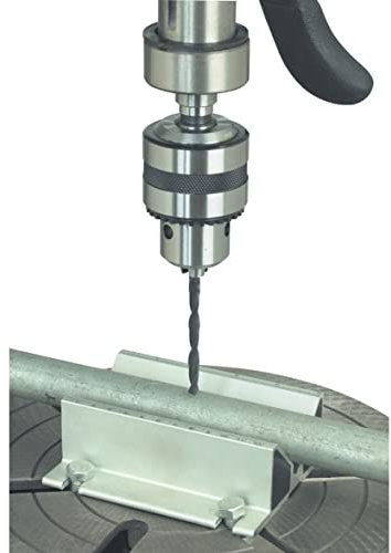 Self-centering Drill Press Jig with Ruler Markings; Heavy-duty Extruded Aluminum by HFT
