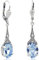 Jugendstil Ohrringe Markenkristalle Blau Silber NOBEL SCHMUCK