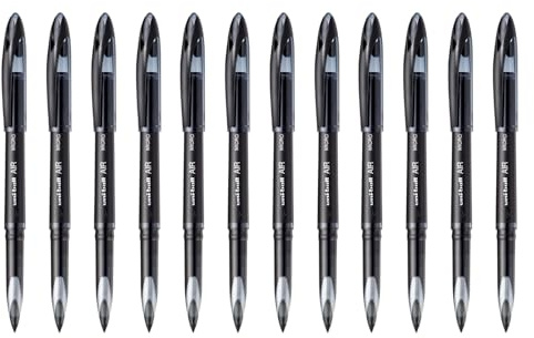uniball™ Air Porous Point Pens, Medium Point (0.7mm), Black, 12 Pack