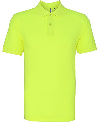 Asquith & Fox Men's Asquith and Fox Men's Polo Short Sleeve Polo Shirt, Yellow (Neon Yellow 000), Small (Manufacturer Size:Small)