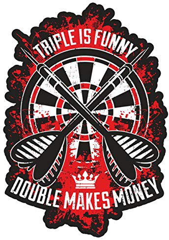 Spaß Kostet Aufkleber Dart Double Makes Money, sonstiges:kleine Aufkleber