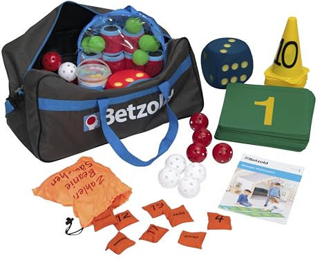 Betzold - Bewegte Mathematik-Set Kinder Rechnen lernen Zahlen vermitteln Motorik Konzentration Schule Grundschule Kindergarten Lehrmittel Lehrer Pausenhof