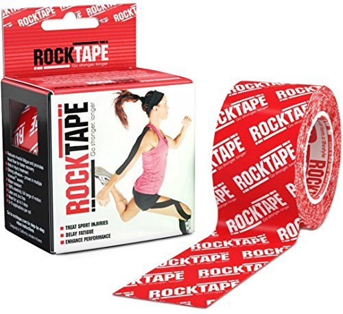 RockTape Unisex Std kinesiology recovery tapes, Logo rot, 2-Inch x 16.4-Feet EU