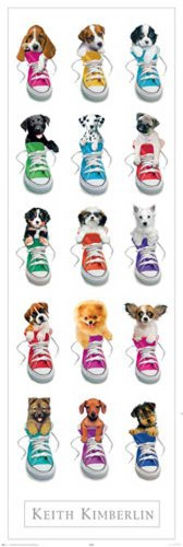 Kimberlin, Keith - Sneakers - Türposter Türposter Hunde - Grösse 53x158 cm + 1 Packung tesa Powerstrips® - Inhalt 20 Stück