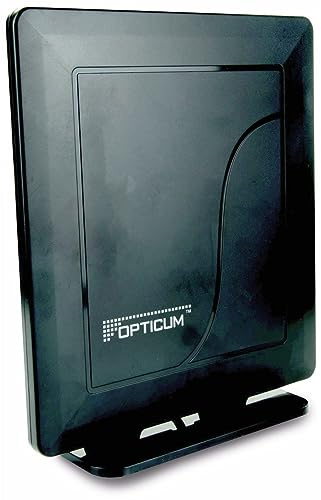 RED OPTICUM DVB-T2 Antenne aktiv SMART HD 500 - Kompakte Fernsehantenne für digitalen DVB-T/T2 & Rundfunkempfang ohne Störungen - TV-Antenne 4K Ultra HD-TV - DAB Antenne ideal für Camping