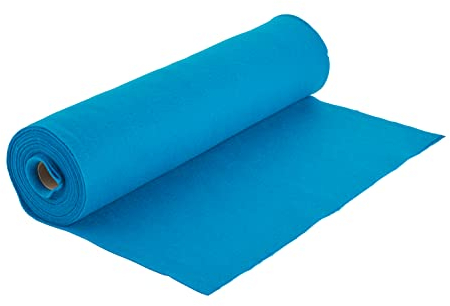 Bastelfilz Filzrolle, Länge 5m Breite 45 cm, 1-1,5 mm Stärke, filzen basteln Türkis