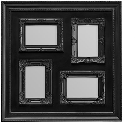 Premier Housewares Multi-Photo Frame for 4 Photos of 4 x 6-Inch Size, Black