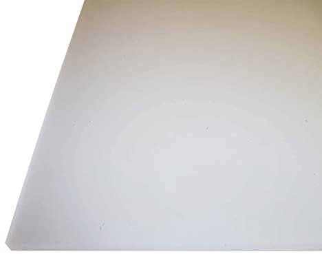 B&T Metall Plaque de verre acrylique PMMA XT (Plexiglas®), blanc opalin, surface lisse de 4 mm d'épaisseur, verre dépoli, transmission lumineuse de 78%, résistant aux UV, filmé des deux côtés