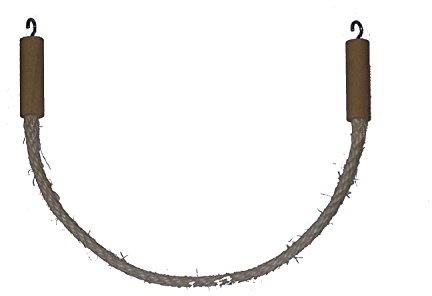 pipano Sitzseil 20-250 cm Sisal 8 mm für Vogelkäfig, Kletterseil, Kanarienvogel, Wellensittich, PSH228 (140 cm lang)