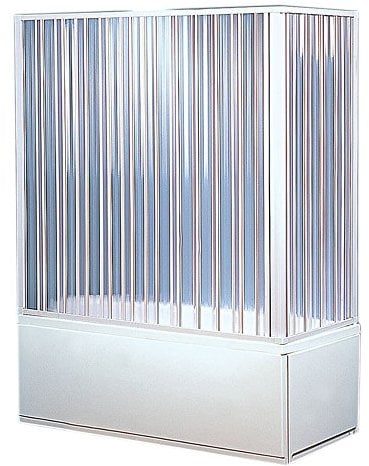 Forte: Box Vasca Angolare Nova a soffietto 2 lati, PVC Durevole, Anticalcare, Riducibile, Kit completo, 170L x 70P x 150H, Bianco