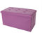 Rebecca Mobili Fußbank Puff, Aufbewahrungsbox mit Stauraum, rechteckige Sitzbank, Violett – Maße: 38 x 76 x 38 cm (HxLxB) - Art. RE4903