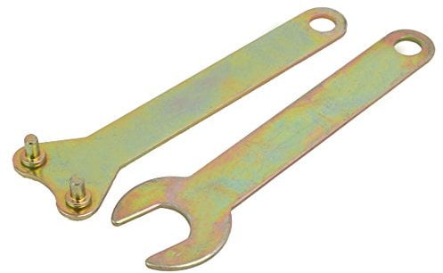 Sourcingmap Angle Grinder Spanner Wrench Lock Nut Hand Tool Bronze Tone 118mm Length 2 in 1 Set