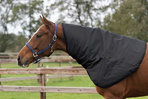 QHP Halsteil Turnout 200g Füllung wasserdicht für Decken mit D-Ringen (105 - 110 cm, Schwarz)