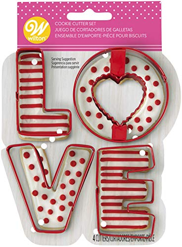 WILTON INDUSTRIES, INC 2308-3856 Ausstechformen-Set Love, Einheitsgröße