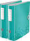 Leitz Qualitäts-Ordner 180° Active WOW, A4, Runder Rücken, 8,2 cm Breite, Kunststoff, Gummibandverschluss (2er Pack, eisblau metallic)