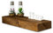 levandeo Wandregal Holz Massiv 60x20cm Nussbaum Farbig Wandboard Vintage Rustikal Design Natur Regal