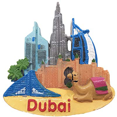 3D Dubai Kühlschrankmagnet Tourist Travel Souvenirs Handgemachte Harz Handwerk Magnetische Aufkleber Home Küche Dekoration Kühlschrankmagnet Sammlung Geschenk